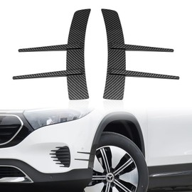 2 Pcs Soft Fins Spoiler Kit, Fender Side Vents Stickers Soft Fins Spoiler Kit, Anti-Collision Decoration Strip for Car Body Hood Side Wing, Universal Car Spoiler Canards Kit (Carbon Fiber)