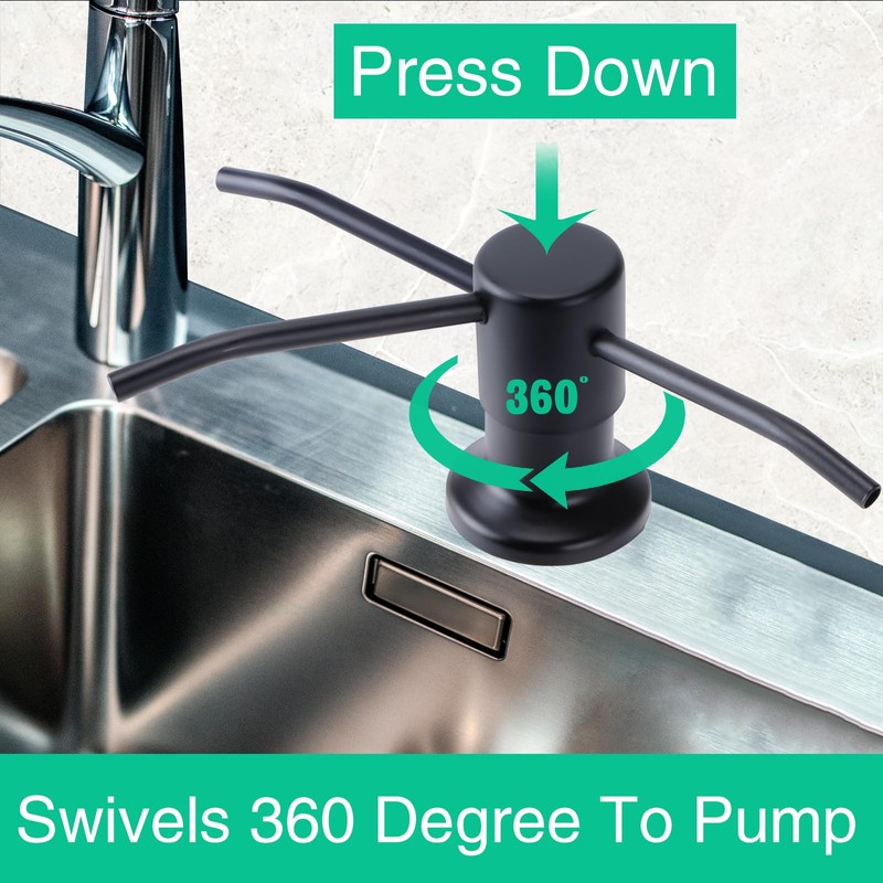 Soap Dispenser for Kitchen Sink, Built in Sink Soap Dispenser,