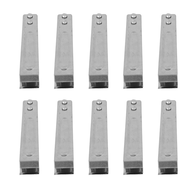 10pcs Fish Bone Tweezers Stainless Steel Flat Tip Hair Tweezers