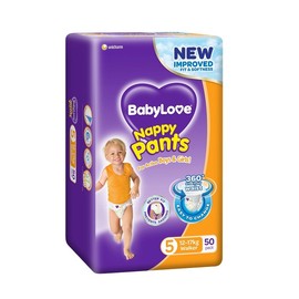 BabyLove Nappy Pants Walker (12-17kg) X 50 (Limit 2 boxes per order)
