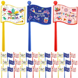 Arrowbash Arrowbash Colorful Noise Makers Novelty Purim Gragger Noise Makers Party Favors Holiday Noisemakers Assorted Color Party Graggers for Celebration(12 Pack)