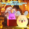 Silicone Night Light Cute Cartoon Mouse USB Rechargeable Tap Control