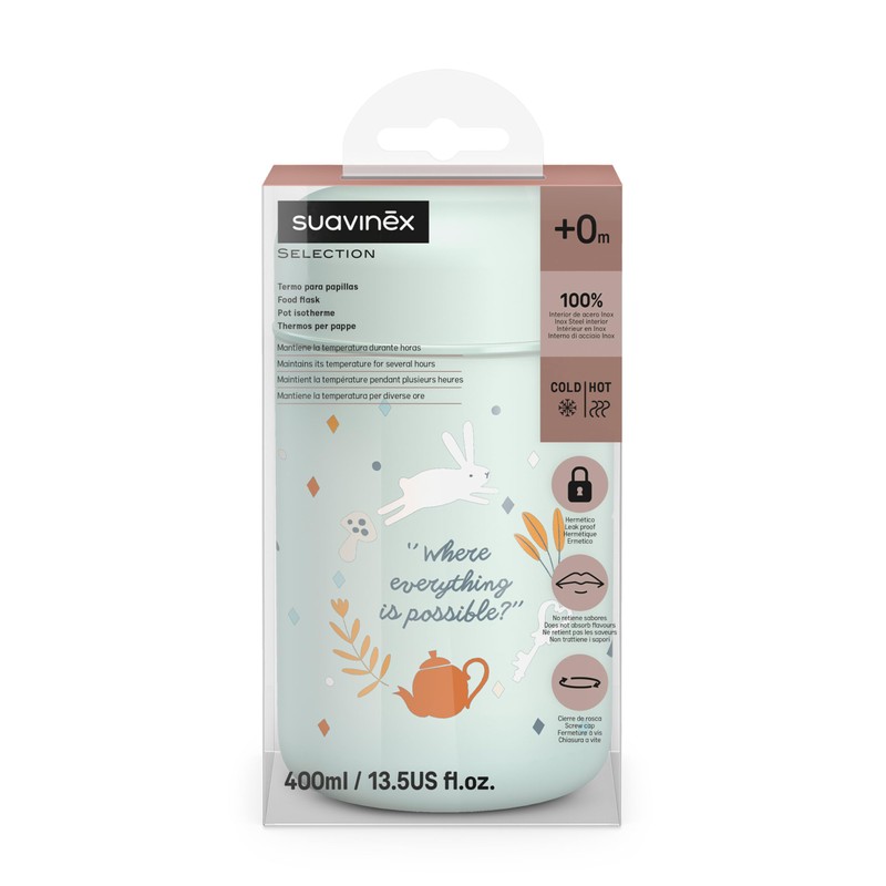 Suavinex 303515 - Baby Food Thermal Flask, Blue