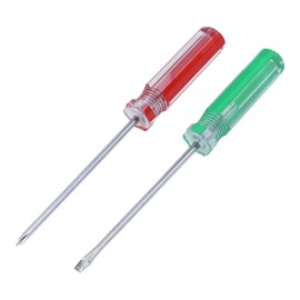 Antrader 2Pcs Screwdriver Set, Non-Magnetic 3mm Phillips & Slotted Bits Screwdriver with 3 Inch Steel Shaft for Repair Home Improvement Craft