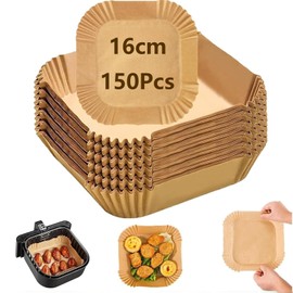 Pack of 150 Baking Paper for Hot Air Fryer, Hot Air Fryer, Baking Paper for Hot Air Fryer, Paper for Hot Air Fryer, Baking Paper, Paper Hot Air Fryer, Compatible with Standard Hei