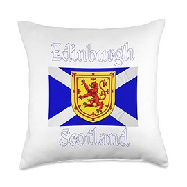 The Celtic Flame Scottish Patriotism Designs Edinburgh Scotland Lion Rampant Scottish Flag Throw Pillow, 18x18, Multicolor