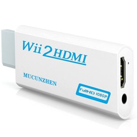 MUCUNZHEN Wii to HDMI Adapter, Wii to HDMI Converter Connector with 1080p/720p Video Output and 3.5mm Audio - Supports All Wii Display Modes
