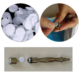 100 Piezas De Filtro De Algodón, 4 Tamaños Nuevo Filtro De Algodón Almohadillas De Filtro Redondas para La Eliminación De Espinillas Máquina De Belleza Máquina De Dermoabrasión De Diamante(15Mm)