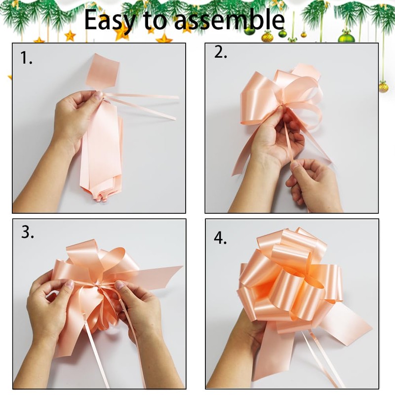 WDHHNP 6 PCS Large Pull Bows,6 inches Gift Bows for