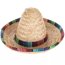 Marigold Market Sombrero Mini Straw Hat for Dolls, Stuffed Animals, Holiday Displays - 9 Inch Diameter, Small, Brown, 1730258