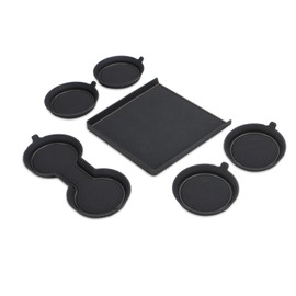 MARCHFA Toyota Corolla Cross ZSG10/ZVG1#/MXGA1# R3.9~ Rubber Mat Tray Coaster Mat Cup Coaster Door Pocket Mat Interior Rubber Mat Drink Holder Accessory Interior Custom Parts (Black)