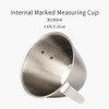 watchget エスプレッソショット2オンス 計量カップ目盛り付き ミルクカップ 304ステンレススチール ハンドルと杯一体化した計量カップ 30/60ml