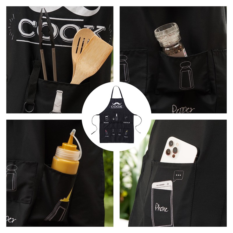 The Men's BBQ Apron, Premium Quality, Cooking Apron, Funny Apron.