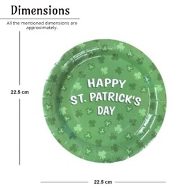 Lizzy 10pk St Patrick's Day Paper Snack Bowls Shamrock Irish Party Reusable Tableware Saint Paddy's Day Theme Birthday Supplies Party (Pack of 1, 10, Count)