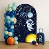 Astronaut Arch Backdrop Cover for Boys Birthday Party Decors Rocket