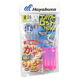 HAYABUSA HA177 M Hook Quick Sabiki Fishing Set for Embankments, 5 Hooks