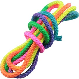 JJHXSM Cuerda de saltar de gimnasia aeróbica para ejercicio y fitness, 3 metros, para gimnasia rítmica, arco iris, para competición profesional, hogar, fitness, niños jugando