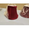 Unbranded small red silk 5" coolie bell shape