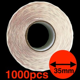 DiiliHiiri 8€ Special Offer Stickers Red Price Stickers 35mm Roll of 1000 Pieces - Discounted Items Stickers Bargain Price Stickers Retail Price Stickers