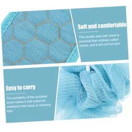 SAFIGLE 1Set Exfoliating Bath Shower Scrubber Body Shower Towel Portable Back Scrubber for Deep Cleansing Lightweight Skin Friendly Material for Daily Use