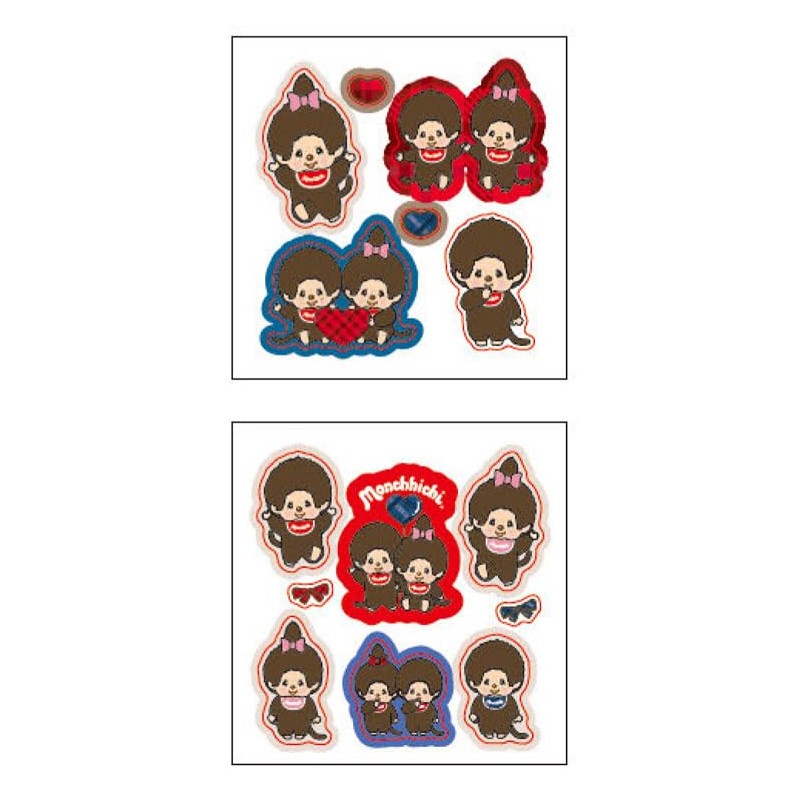 Sun-Star Stationery S8813957 Monchich Goods, Seal, Plush, Blue Check