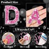 26Pcs Rhinestone Iron on Letters Patches 6.5cm Iron on Rhinestone