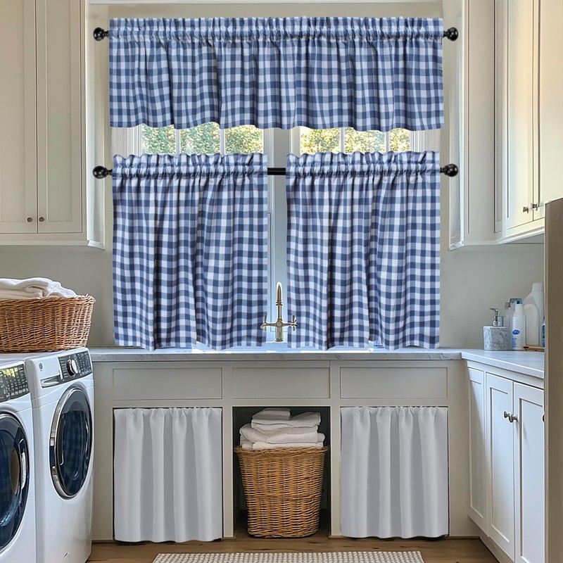COTTON CRAFT Café Curtains - Tier Window Treatment Curtains -
