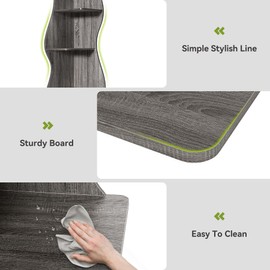 LITTLE TREE Small Corner Shelf, Modern 5-Tier Wall Corner Bookshelf, Stylish Bookcase Storage Rack for Small Space, Living Room, Bedroom