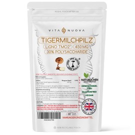 Time Health Neu: Tigermilchpilz (Lignosus rhinocerus) C 60 Kapseln C LiGNO TMO2? C Ohne Zus?tze C GMP-Qualit?tssicherung C Vegan (60 Kapseln - Beutel)