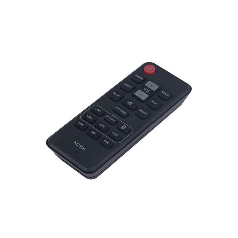 NC306UH NC306 Replacement Remote Control Applicable for Sanyo Sound Bar
