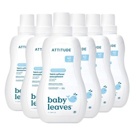 ATTITUDE Baby Fabric Softener, Plant and Mineral-Based Ingredients, HE Compatible, Vegan and Cruelty-free Laundry and Household Products, Soothing Chamomile, 40 Loads, 33.8 Fl Oz (Pack of 6)