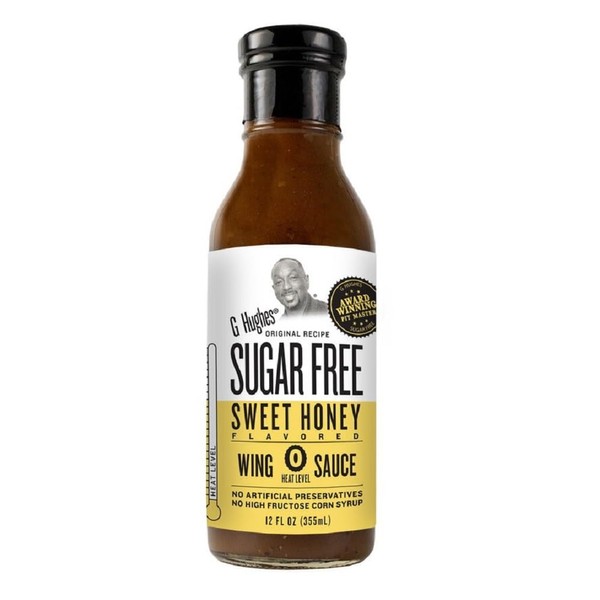 G Hughes Sugar Free Wing Sauce Sweet Honey, 355ml
