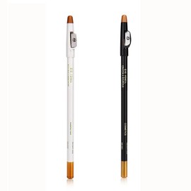 Bessy shop Bartfüllstift für Männer,2 Stück Professioneller Bartstiftfüller,Barber Pencil Bart Tracer Pencil Ausgestattet mit Spitzer,Bartformer,Styling-Kantenwerkzeug(Schwarz, weiß)