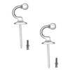 2 PCS Curtain Tie Backs Hooks, Silver Tie Back Hooks