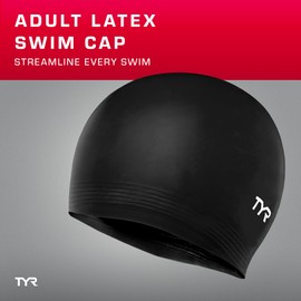 TYR Latex Adult Swim Cap for Women and Men - Training and Recreational Swimming Hat with a Durable Latex Construction - Hydrodynamic Fit