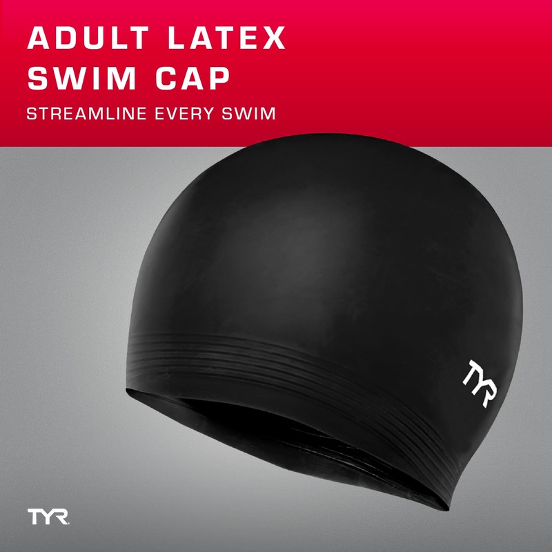 TYR Latex Adult Swim Cap for Women and Men -