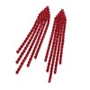 Clearine Tassel Earrings for Women Long Drop Rhinestone Crystal Dangle