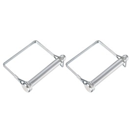 METALLIXITY Square Safety Coupler Pin 2pcs (3/8"x2.76"/ 10x70mm), Carbon Steel Shaft Locking Pin - for House Construction, Tractors, Trailers, Trucks, Mowers