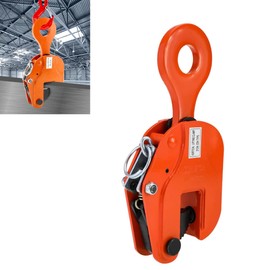 Senhill Vertical Plate Lifting Clamp Metal Steel Plate Transportation Clamps 2T / 4400lbs, Jaw Opening up to 1.2 inch, Sheet Metal Welding Clamp for Lifing and Building