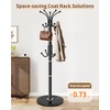 EZIVIEZ Modern Coat Rack Stand, 360° Rotary Metal Freestanding Coat