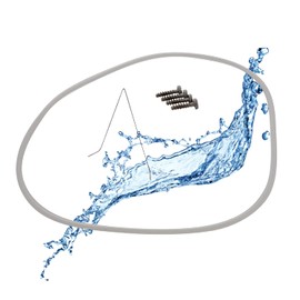 Lichtblau Pump Pot Seal Repair Kit for Dishwasher Diameter 182 mm I Sealing Set for Dishwasher 1 Seal 1 Thread Wire 4 Screws I Suitable for Dishwasher 12005744-12005317