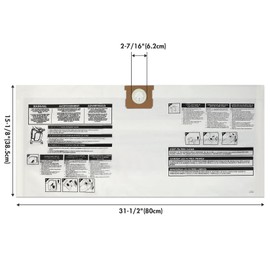 Shop-Vac 9066133 Disposable Filter Bags, Fits 5-8 Gallon Vacs, For Dry Pick-Up Only, White Paper, (3-Pack)