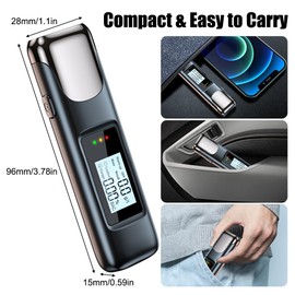 Portable Breathalyzer High Precision Alcohol Tester with LED Digital Display, Drunk Alarm Reminder Professional Alcohol Breathalyzer for Home or Party Use