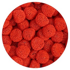 Red Berries With Nonpareils, Red Berry Flavor, Red Candy Gummies, The Hampton Popcorn & Candy Company, 1 Pound Bag (Red Berries With Seeds)