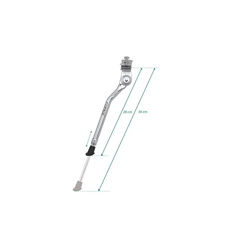Force 80417 Bicycle Kickstand Center Stand, Silver, Fits 20-28 Inches