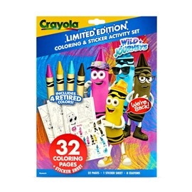 Crayola Retired Colors Coloring & Activity Set, Retired Crayons & Stickers, 32 Pgs, Gift for Kids Ages 3+