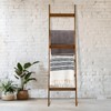 TEAKMAMA 6-Tier Blanket Ladder with Hooks, 5.4 Ft Wall Leaning