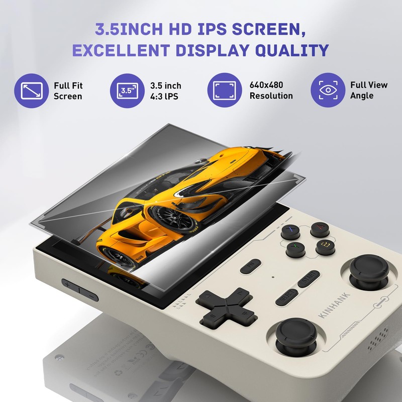 kinhank Retro Handheld Game Console, Supports 9000+ Games, Equipped with