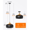 tomons Pendant Light Modern Lantern Lighting with LED Bulb, Wood