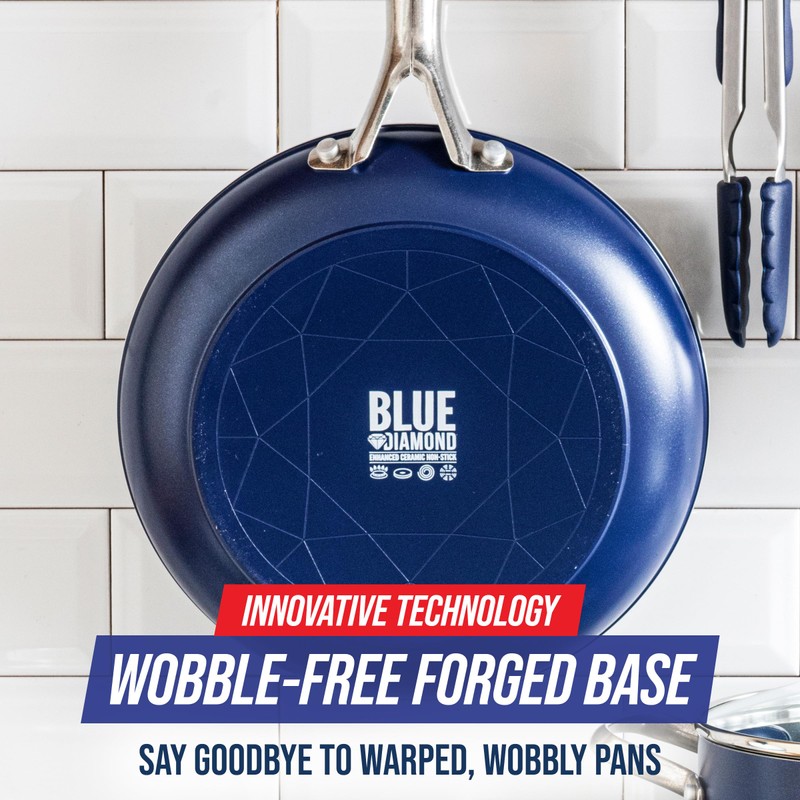 Blue Diamond 10" Nonstick Frying Pan Skillet, Diamond Infused PFAS